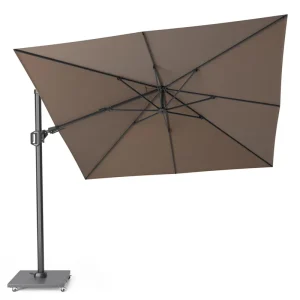Premium Challenger T2 parasoll - Beige/grå exkl. parasollfot 3 x 3 m från Platinum Sun & Shade- Bra Möbler