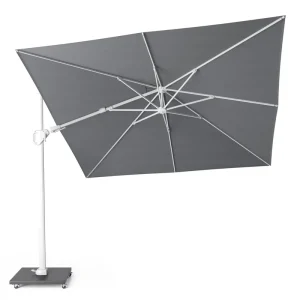 Challenger T2 parasoll - Vit/grå exkl. parasollfot 3 x 3 m från Platinum Sun & Shade- Bra Möbler Nyhet