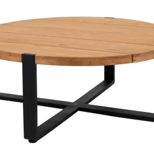 Long island soffbord - Teak/svart 100 cm från Sunzo- Bra Möbler Begränsad tid