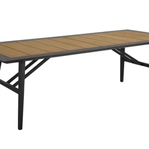 Chios matbord - Svart/teak 240 x 100 cm från Brafab- Bra Möbler Begränsat antal