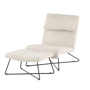 Beställ nu Laconia fåtölj - Vit/matt svart från Venture Design- Bra Möbler