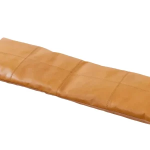Rib bänkdyna - Ljusbrun Läder från Cinas- Bra Möbler Premium
