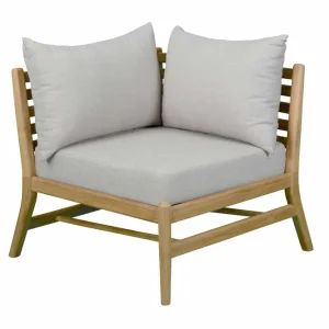 Fynd Hampton hörndel - Teak med beige dyna från Sunzo- Bra Möbler