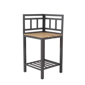 Mexico utekök - Svart/teak från Venture Design- Bra Möbler Erbjudande
