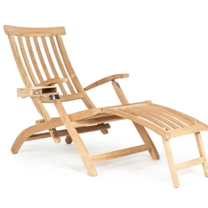 Expressleverans Lobby däckstol - Teak Inkl. bricka & regnskydd från Stockamöllan- Bra Möbler