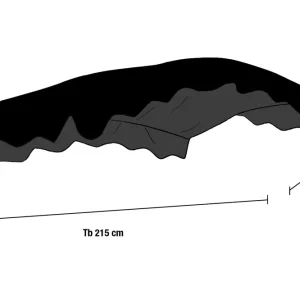 Prag hammocktak - Svart 215 x 130 cm från Brafab- Bra Möbler Begränsad tid