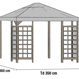 Endast idag Hov tak - Grå 3,5 x 3,5 m från Brafab- Bra Möbler