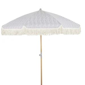 Kampanjpris Gatsby parasoll - Blå/randig 1,8 m från Brafab- Bra Möbler