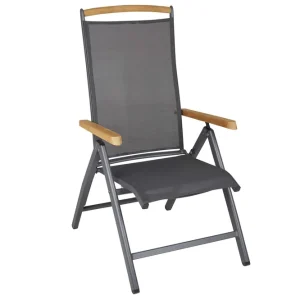 Extra rabatt Andy positionsstol - Antracit/antracit Teak armstöd från Brafab- Bra Möbler