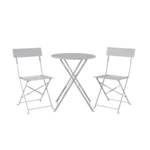 Marseille caféset - Grå 2 stolar & bord 60 cm från Venture Design- Bra Möbler Kampanjpris
