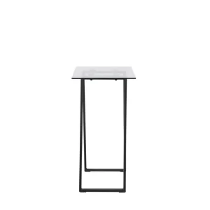 Horten sidobord - Svart/glas 100 x 40 cm från Venture Design- Bra Möbler Köp nu