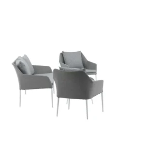 Spoga soffgrupp - Grå med grå dyna 2-sitssoffa, 2 fåtöljer & bord 60 cm från Venture Design- Bra Möbler Erbjudandepris