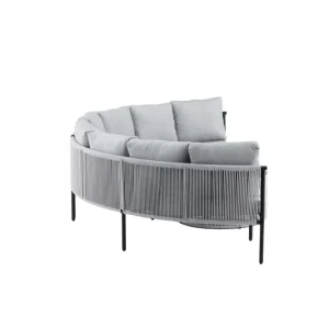 Extra rabatt Virya soffgrupp - Svart med grå dyna 2st runda 2-sitsavslut & bord 70 cm från Venture Design- Bra Möbler