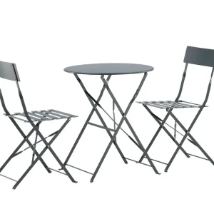 Beställ idag Marseille caféset - Mörkgrå 2 stolar & bord 60 cm från Venture Design- Bra Möbler
