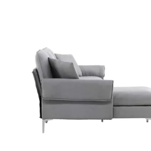 Nedsatt pris Toulouse 3-sitssoffa - Krom/grå 212-115 x 84 cm från Venture Design- Bra Möbler
