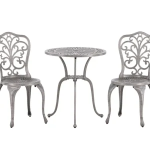 Fynd Nandin caféset - Silver 2 stolar & bord 60 cm från Venture Design- Bra Möbler