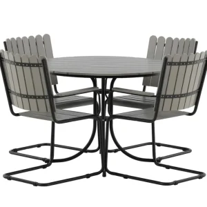 Holmsund matgrupp - Grå 4 stolar & bord 103 cm från Venture Design- Bra Möbler Lägg i varukorgen