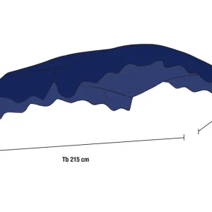 Prag hammocktak - Blå 215 x 130 cm från Brafab- Bra Möbler Expressleverans