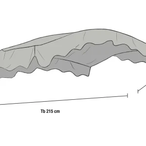 risnedsättning Prag hammocktak - Grå 215 x 130 cm från Brafab- Bra Möbler