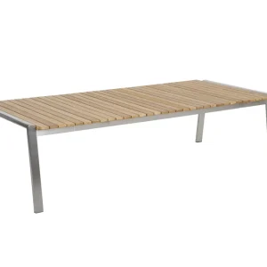 Kundfavorit Naos soffbord - Teak/rostfritt 140 x 75 cm från Brafab- Bra Möbler