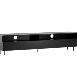 Navarra TV-bänk - Svart/svart 180 x 40 cm från Venture Design- Bra Möbler Erbjudande