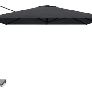 Challenger T1 parasoll - Matt black/jet black exkl. parasollfot 3 x 3 m från Platinum Sun & Shade- Bra Möbler Bästa pris
