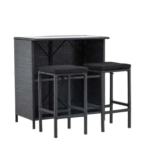 Kundfavorit Knock bargrupp - Svart/svart 2 pallar & bord från Venture Design- Bra Möbler