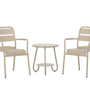 Endast denna vecka Faro cafégrupp - Beige 2 stolar & bord 50 cm från Venture Design- Bra Möbler