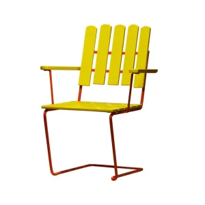 Fåtölj A2 - Gullackad ek/orange Limited edition från Grythyttan Stålmöbler- Bra Möbler Billigare