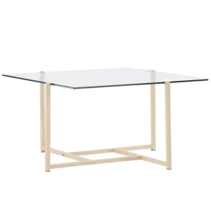 Lågt pris Hybrid soffbord - Transparent/whitewash 80 x 80 cm från Venture Design- Bra Möbler