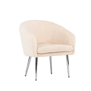 risnedsättning Wanda karmstol - Silver/beige från Venture Design- Bra Möbler