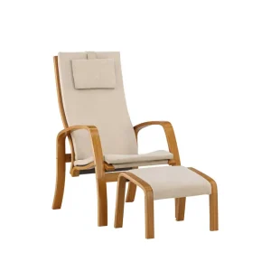 Grötö fåtölj - Ekfaner/beige från Venture Design- Bra Möbler Outlet