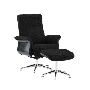 Hagön fåtölj - Mörkgrå Inkl. fotpall från Venture Design- Bra Möbler Fynd