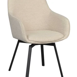 Alison karmstol - Ljusbeige/svart från Rowico Home- Bra Möbler Snabb frakt
