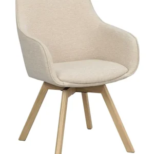 Fynd Alison karmstol - Ljusbeige/ek från Rowico Home- Bra Möbler