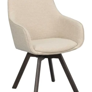 Alison karmstol - Ljusbeige/brun från Rowico Home- Bra Möbler Lågt pris