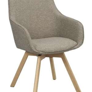 Sänkt pris Alison karmstol - Mörkbeige/ek från Rowico Home- Bra Möbler