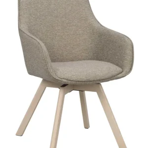 Handla nu Alison karmstol - Mörkbeige/vitpigmenterad från Rowico Home- Bra Möbler