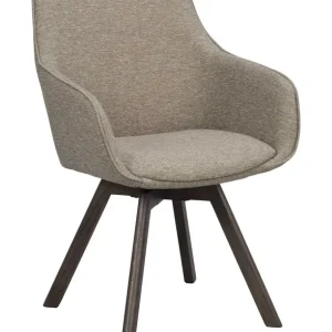 Alison karmstol - Mörkbeige/brun från Rowico Home- Bra Möbler Reapris