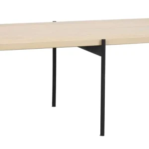 Begränsad tid Shelton soffbord - Vitpigmenterad/svart 145 x 60 cm från Rowico Home- Bra Möbler