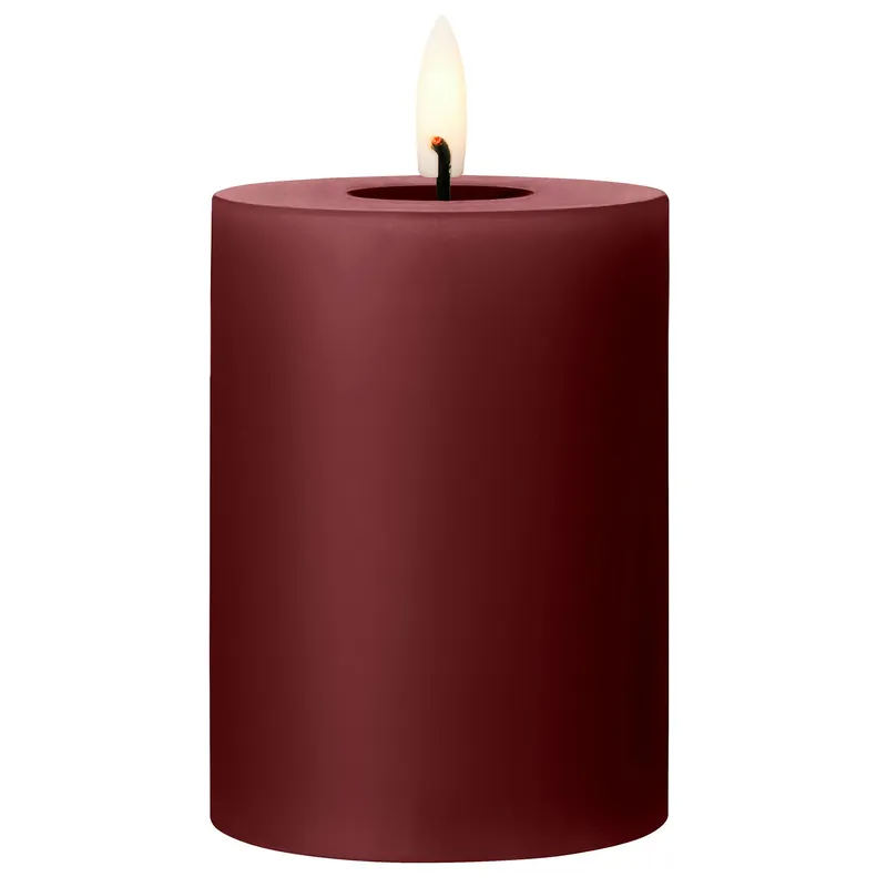 Led-Blockljus 10 cm, Deep Wine risnedsättning