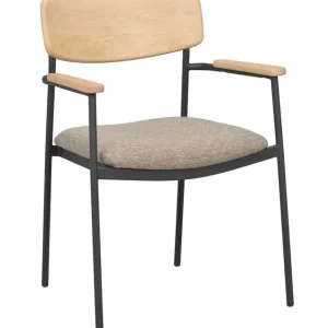 Maymont karmstol - Mörkbeige/ek från Rowico Home- Bra Möbler Populärt val