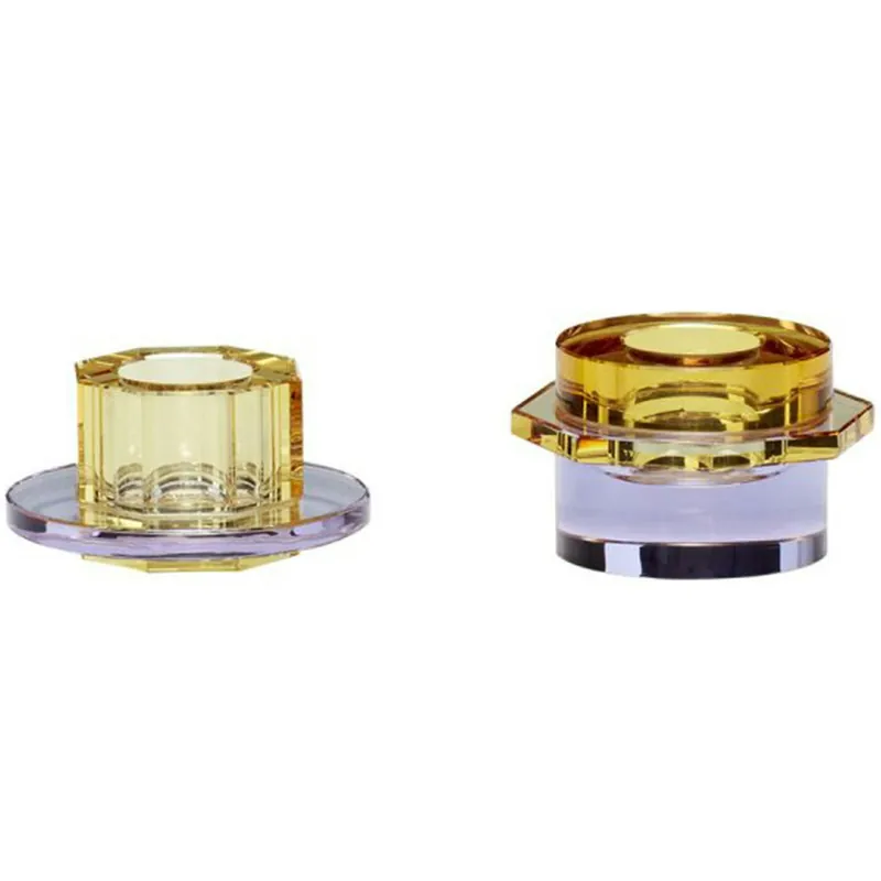 Kiosk Ljusstake 2-pack, Amber/Lila Populär