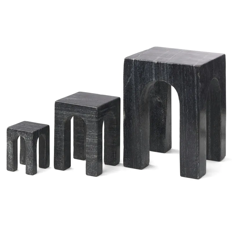 Begränsat antal Arkis Bookend Bokstöd 3 Delar, Svart