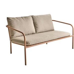 Bendt 2-sitssoffa - Peach/Teddy Beige från Brafab- Bra Möbler Premium