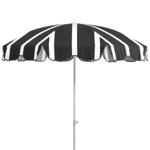 Expressleverans Follina parasoll - Svart/vit 180 cm från Brafab- Bra Möbler
