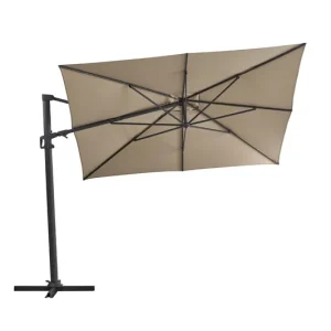 Begränsat antal Vinovo parasoll - Ljusgrå/khaki 3 x 3 m från Brafab- Bra Möbler