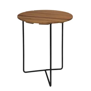 Bord 6B - Teak/svart 60 cm från Grythyttan Stålmöbler- Bra Möbler Nyhet