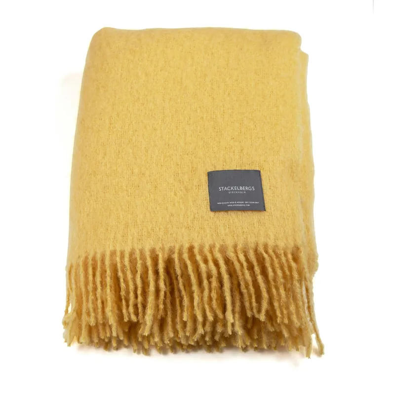 Köp nu Mohair Filt Rullad Frans 130x170 cm, Golden Yellow