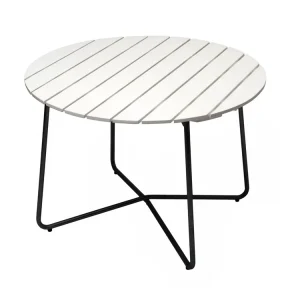 Begränsad tid Bord 9A 100 - Vitlackad ek/svart 100 cm från Grythyttan Stålmöbler- Bra Möbler